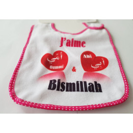 Bavoir j'aime Oummi et Abi