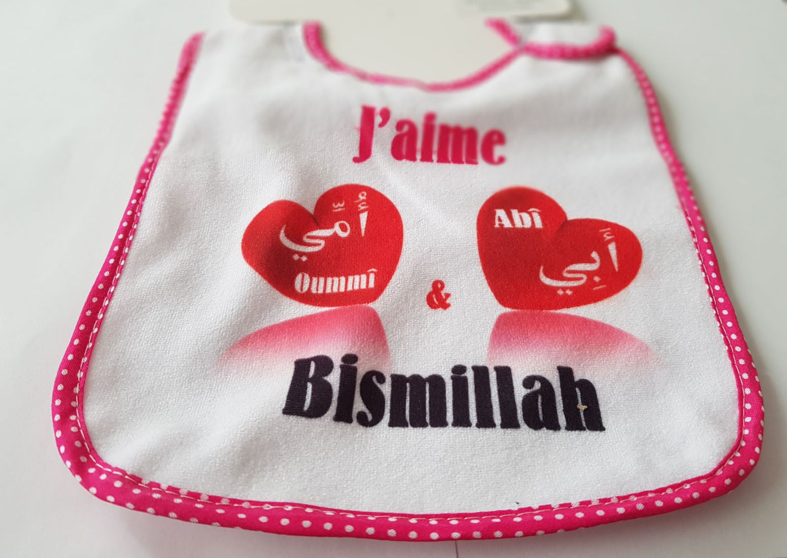 Bavoir j'aime Oummi et Abi