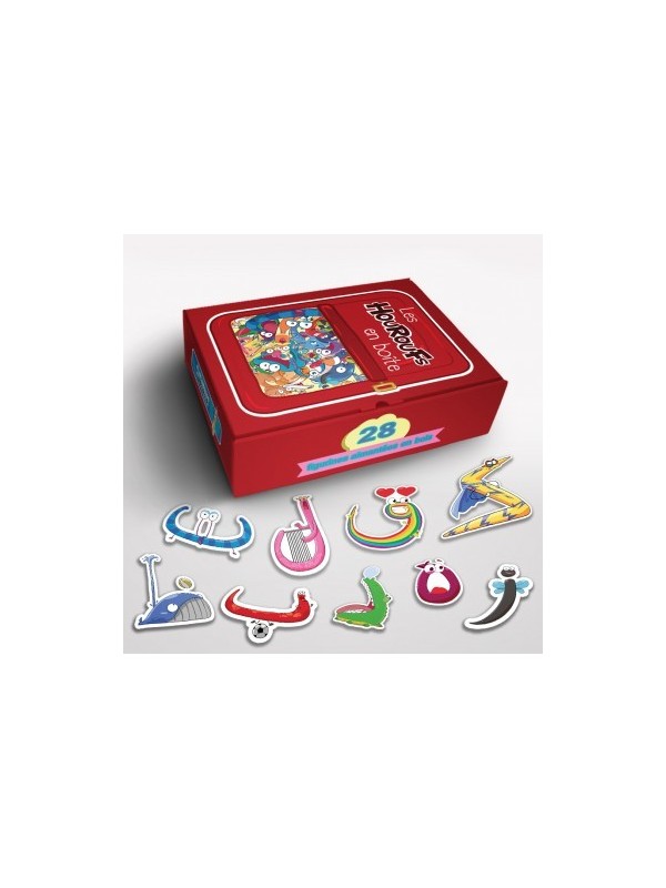 LES HOUROUFS EN BOITE - 28 FIGURINES AIMANTÉES EN BOIS - LE MONDE DES HOUROUFS