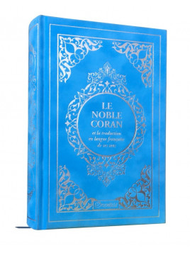 Le Noble Coran et la traduction en langue française de ses sens  - Edition de luxe couverture en daim - Gris dorée