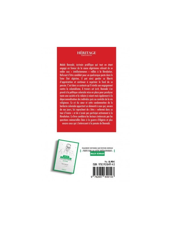 Témoignage sur la Guerre de Libération - Malek Bennabi - Éditions Héritage