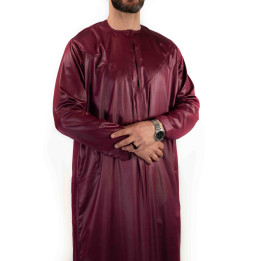 Qamis Emirati - Precious - Bordeaux Satiné - Custom Qamis