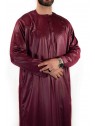 Qamis Emirati - Precious - Bordeaux Satiné - Custom Qamis