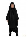 Jilbab enfant 2 pièces serwal - Noir