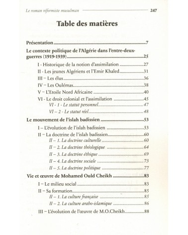 Le roman réformiste musulman d'expression française en Algérie (1919-1939) -Nadhim Chaouche- Héritage éditions