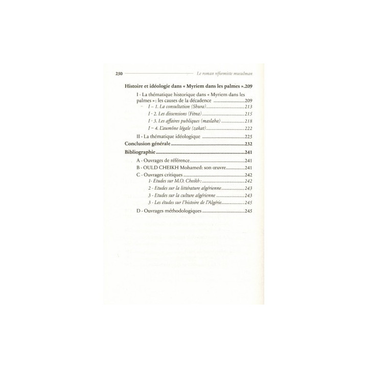 Le roman réformiste musulman d'expression française en Algérie (1919-1939) -Nadhim Chaouche- Héritage éditions