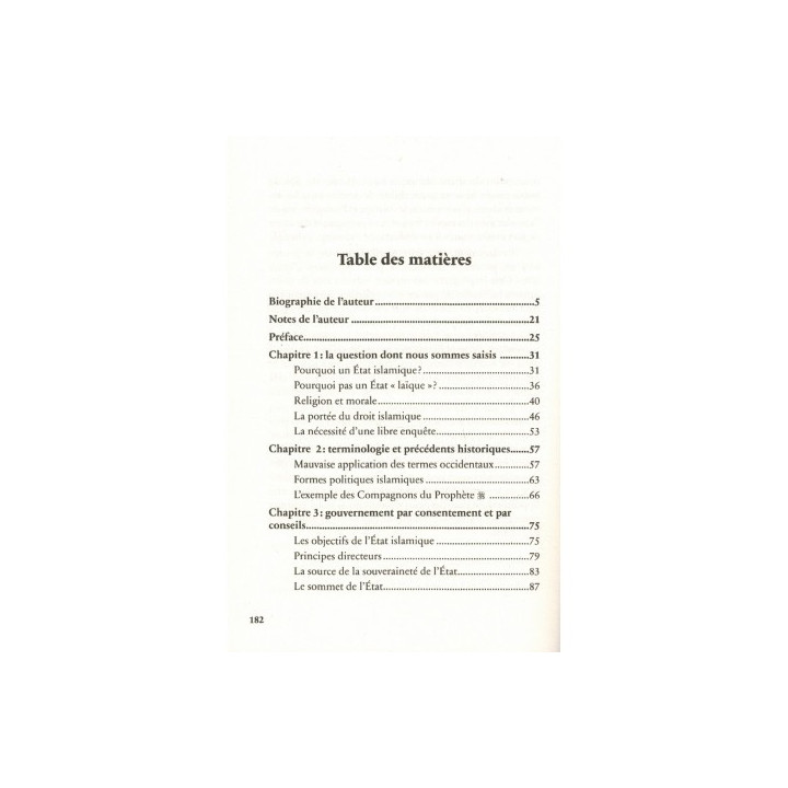 Les principes de l'Etat et du gouvernement en islam- Muhammad Assad - Edition Héritage