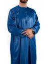 Qamis Emirati - Precious - Bleu roi satiné - Custom Qamis