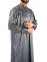 Qamis Saoudien avec col - Gris foncé
