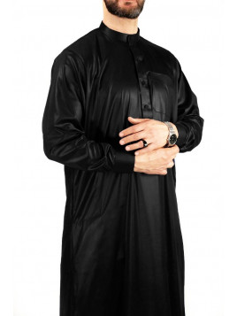 Qamis Saoudien avec col - Noir