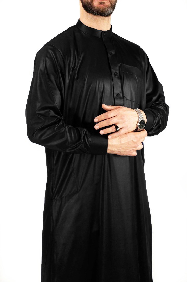 Qamis Saoudien avec col - Noir