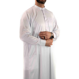 Qamis Saoudien avec col - Blanc