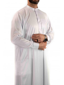 Qamis Saoudien avec col - Blanc