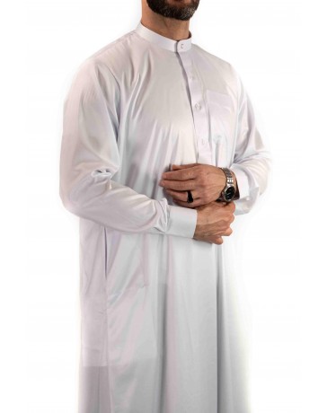 Qamis Saoudien avec col - Blanc
