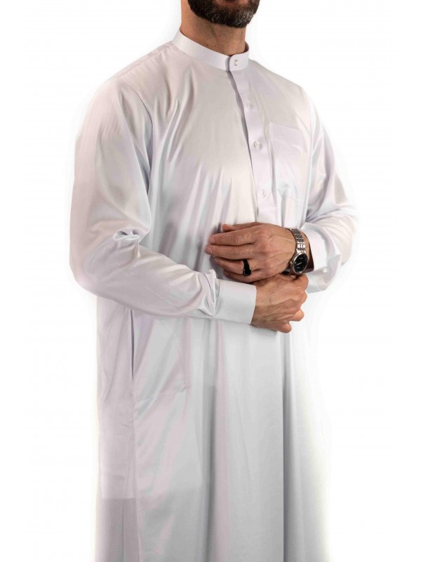 Qamis Saoudien avec col - Blanc