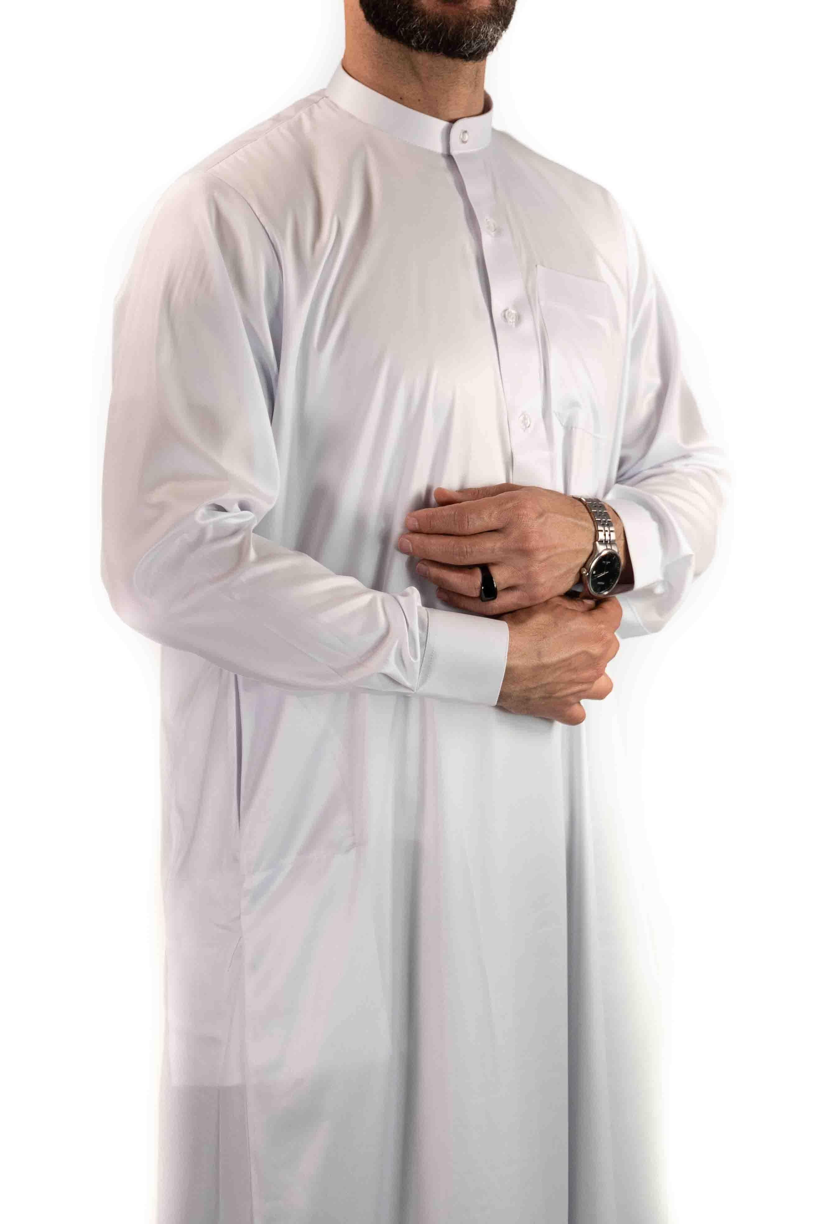 Qamis Saoudien avec col - Blanc
