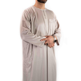 Qamis homme - manches longues - beige  - Atlas