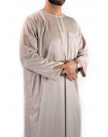 Qamis homme - manches longues - beige  - Atlas