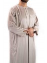 Qamis homme - manches longues - beige  - Atlas