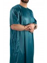 Qamis homme - manches courtes - vert bleuté  - Atlas