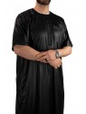 Qamis homme - manches courtes - noir - Atlas