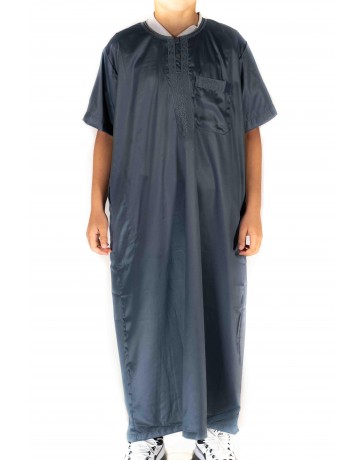 Qamis Atlas Enfant / Ado - manches courtes  - Blanc