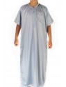 Qamis Enfant / Ado - manches courtes  - Gris clair- Atlas