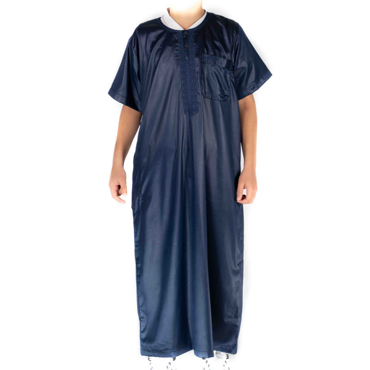 Qamis Atlas Enfant / Ado - manches courtes  - Blanc
