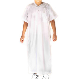 Qamis Atlas Enfant / Ado - manches courtes  - Blanc