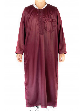 Qamis Enfant / Ado - Manches longues  - Bordeaux - Atlas