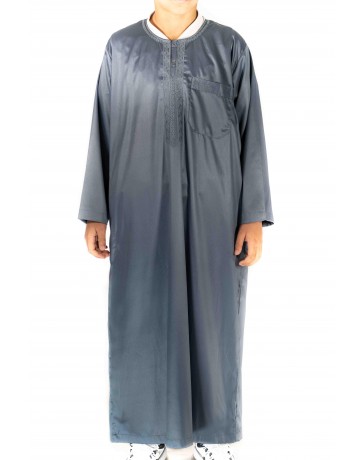 Qamis Enfant / Ado - Manches longues  - gris foncé - Atlas