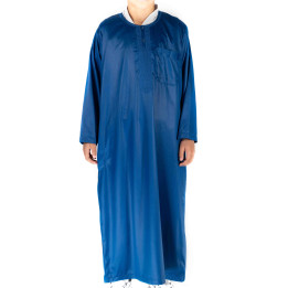 Qamis Enfant / Ado - Manches longues  - Bleu roi - Atlas