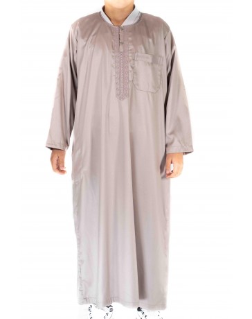 Qamis Enfant / Ado - manches longues  - Beige- Atlas