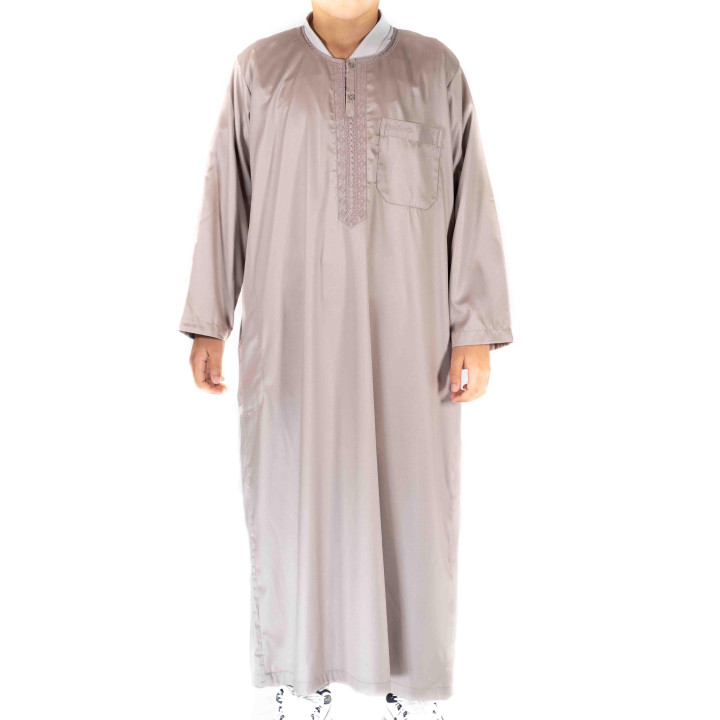 Qamis Enfant / Ado - manches longues  - Beige- Atlas