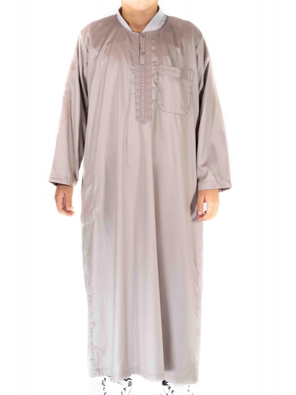 Qamis Enfant / Ado - manches longues  - Beige- Atlas