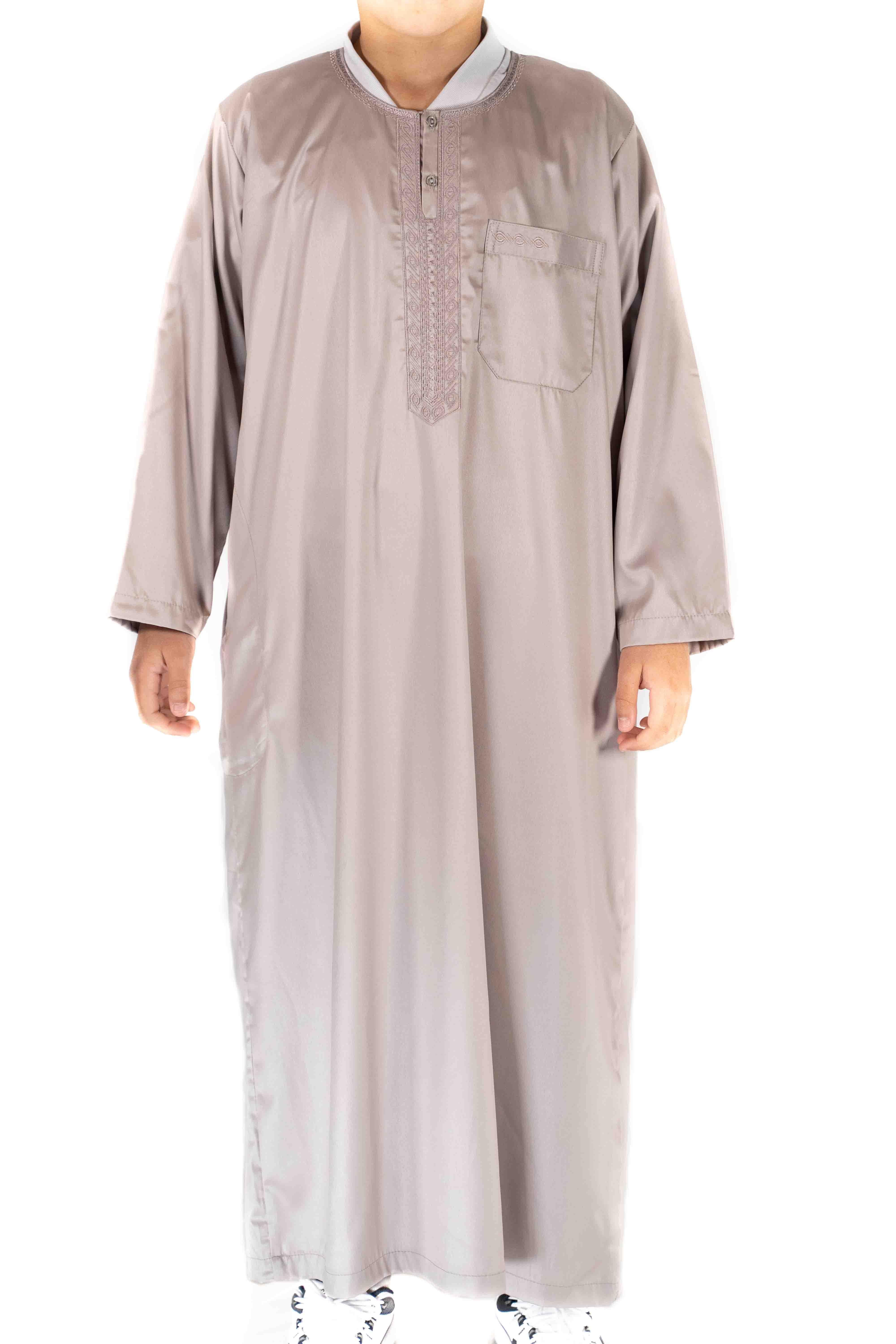 Qamis Enfant / Ado - manches longues  - Beige- Atlas