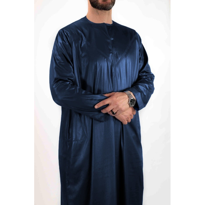 Qamis Emirati - Precious - Bleu marine- Custom Qamis
