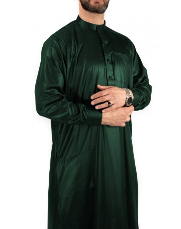 Qamis Saoudien Vert bouteille