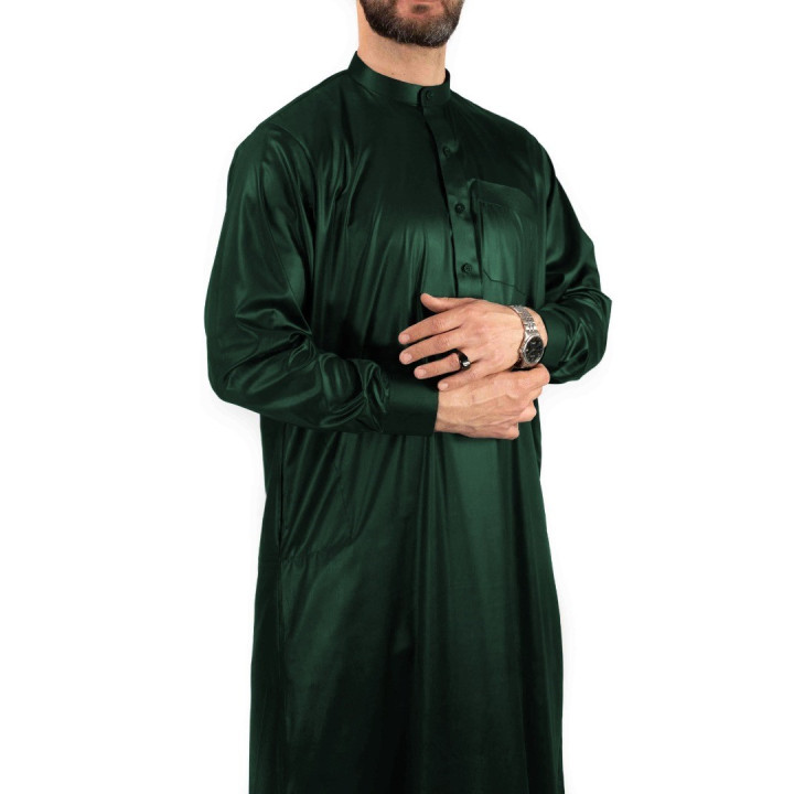 Qamis Saoudien Vert bouteille