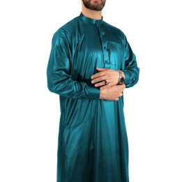 Qamis Saoudien vert bleuté