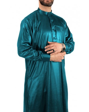 Qamis Saoudien vert bleuté