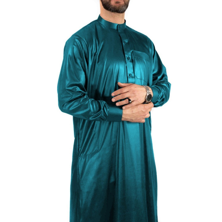 Qamis Saoudien vert bleuté