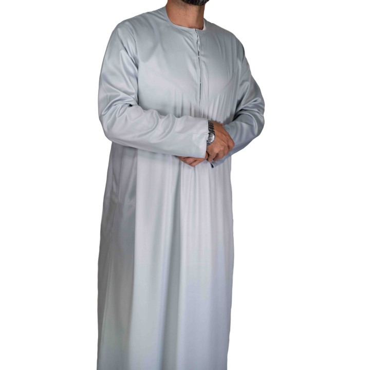 Qamis Emirati - Precious - Gris clair