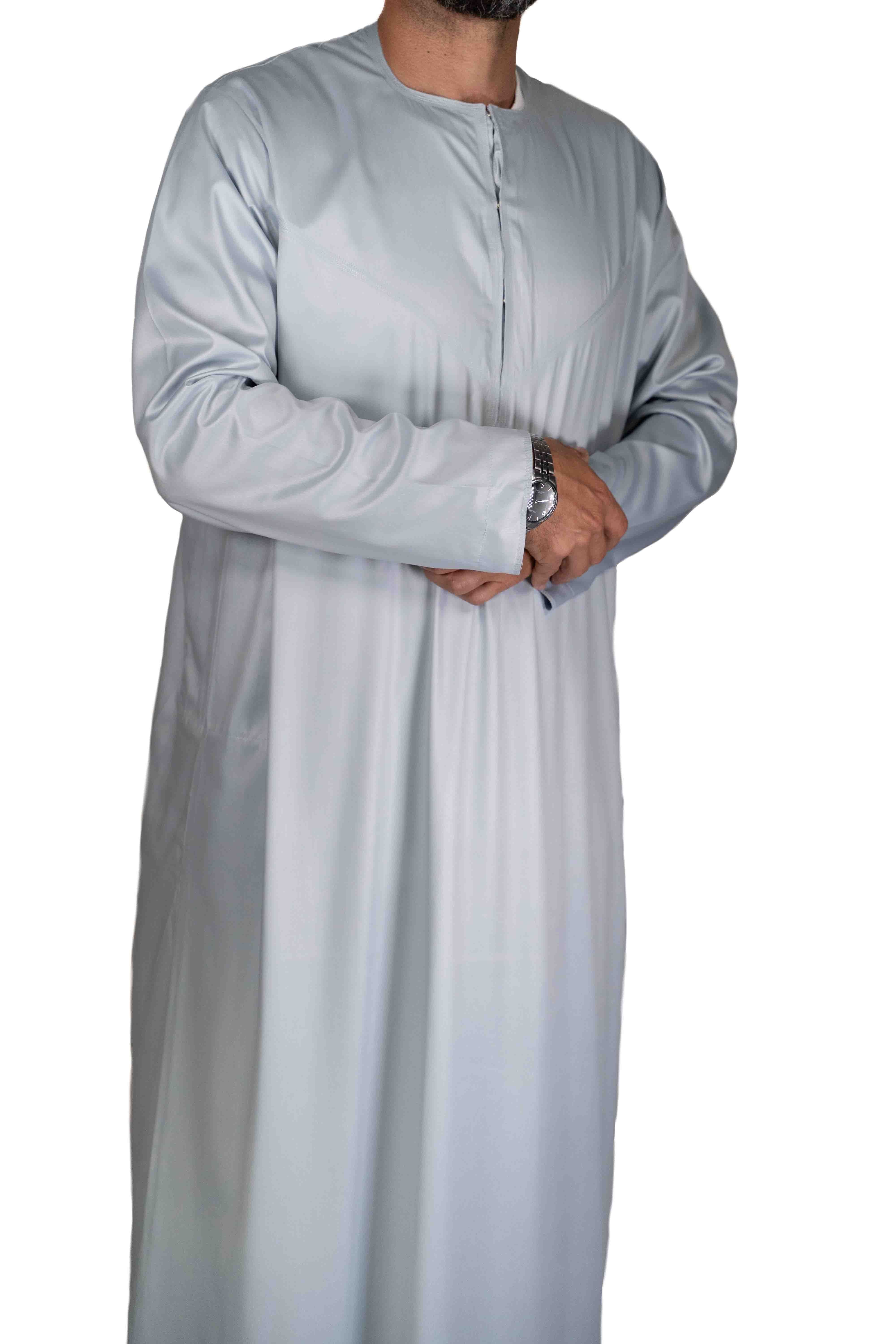 Qamis Emirati - Precious - Gris clair