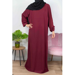 Abaya Manches élastiques -  -  Wool peach - El Bassira