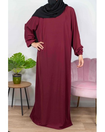 Abaya Manches élastiques -  -  Wool peach - El Bassira
