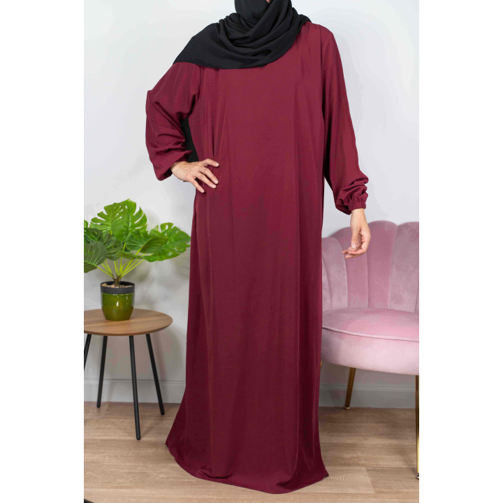 Abaya Manches élastiques -  -  Wool peach - El Bassira