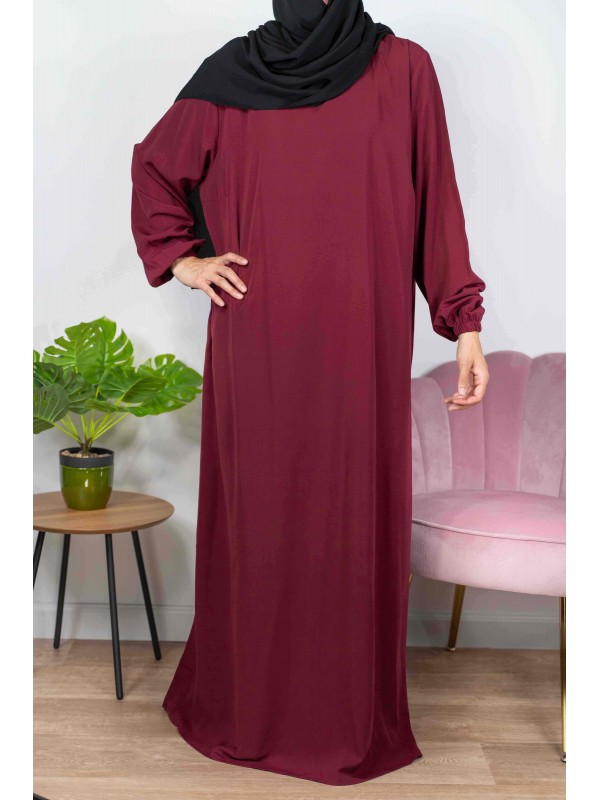 Abaya Manches élastiques -  -  Wool peach - El Bassira