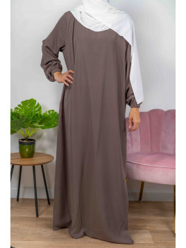 Abaya Manches élastiques -  -  Wool peach - El Bassira