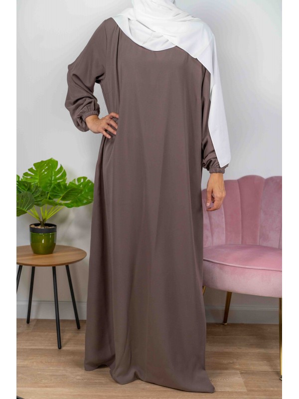 Abaya Manches élastiques -  -  Wool peach - El Bassira